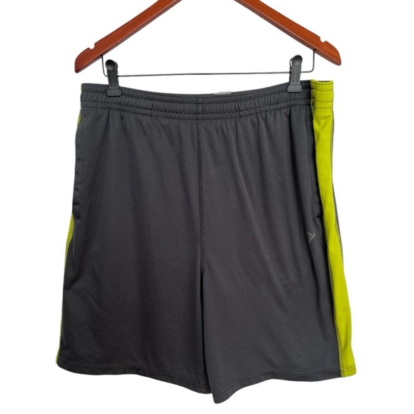 Old navy activ gray and yellow men’s short with strings  size large - Picture 1 of 4